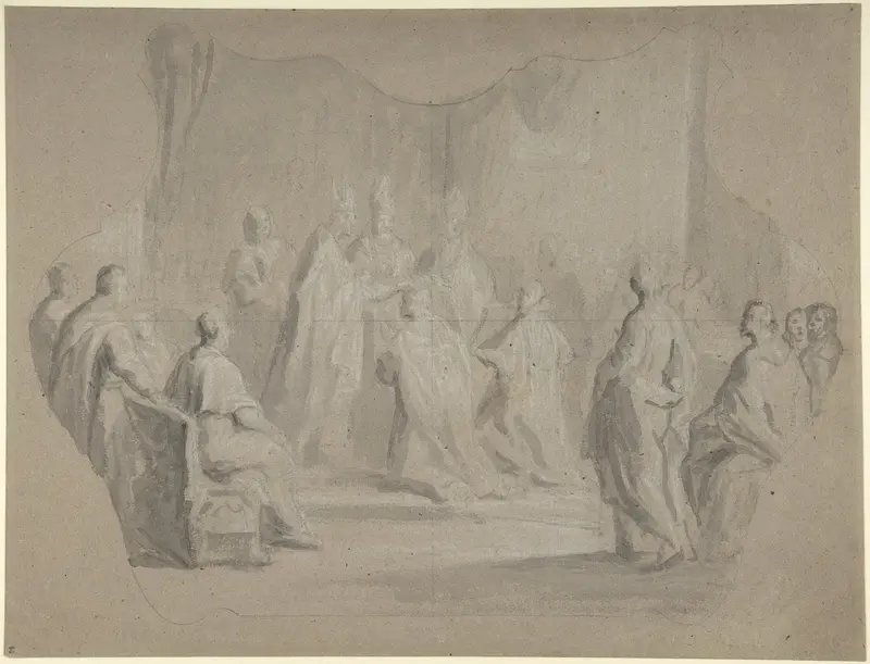 The Consecration of a Bishop Wall Art by Anonymous, French, 18th century - High-Resolution Digital Print
