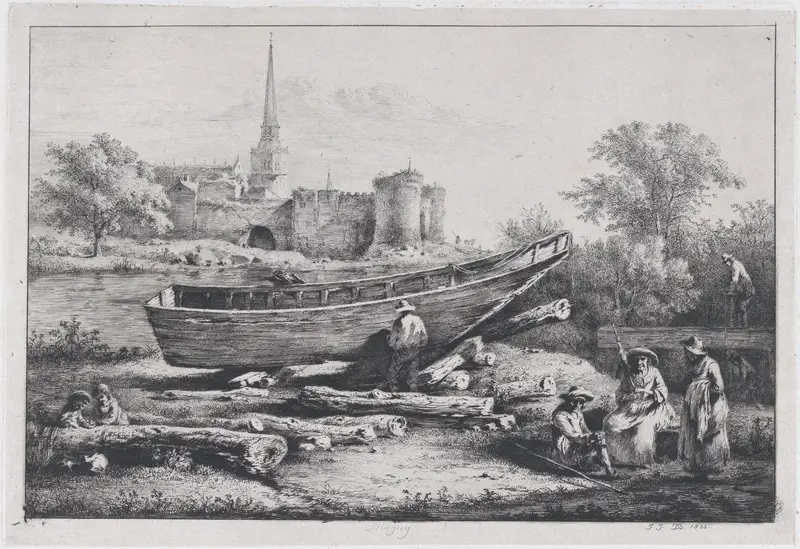 The Construction Site, in Savigny Wall Art by Jean Jacques de Boissieu - High-Resolution Digital Print