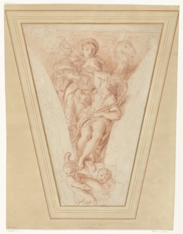 The Continents of Asia and America Wall Art by Carlo Maratta - High-Resolution Digital Print