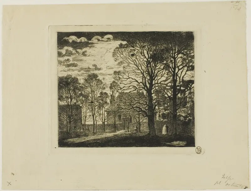 The Convent, Avenue of the Observatory Wall Art by Félix Hilaire Buhot - High-Resolution Digital Print