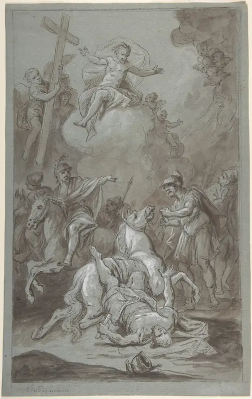 The Conversion of St. Paul (recto); The Execution of the Prisoner (verso) Wall Art by Dominik Kindermann - High-Resolution Digital Print