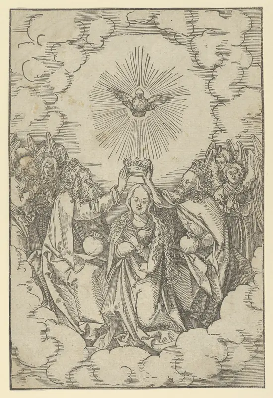 The Coronation of Mary, from Speculum passionis domini nostri Ihesu Christi Wall Art by Hans Schäufelein - High-Resolution Digital Print
