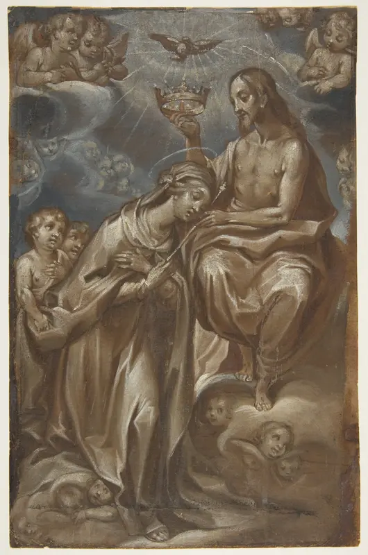 The Coronation of the Virgin Wall Art by Francesco Vanni - High-Resolution Digital Print