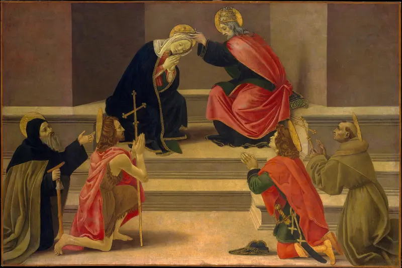 The Coronation of the Virgin Wall Art by Botticelli - High-Resolution Digital Print