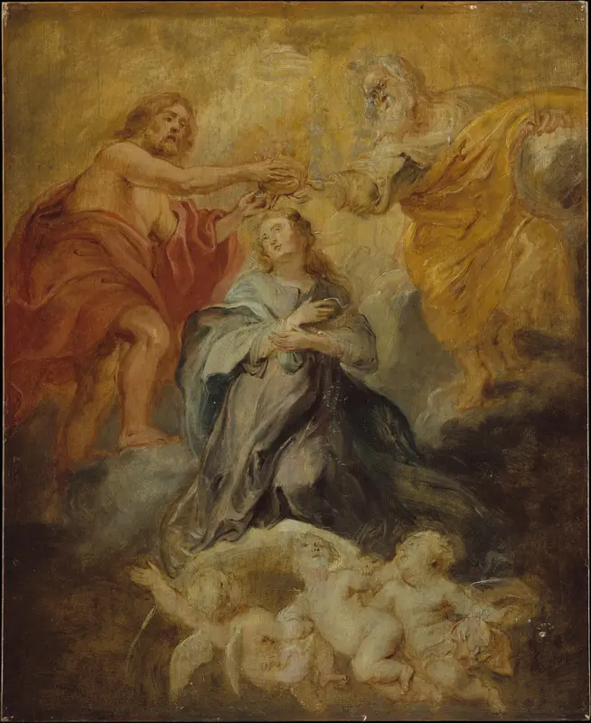 The Coronation of the Virgin Wall Art by Peter Paul Rubens - High-Resolution Digital Print