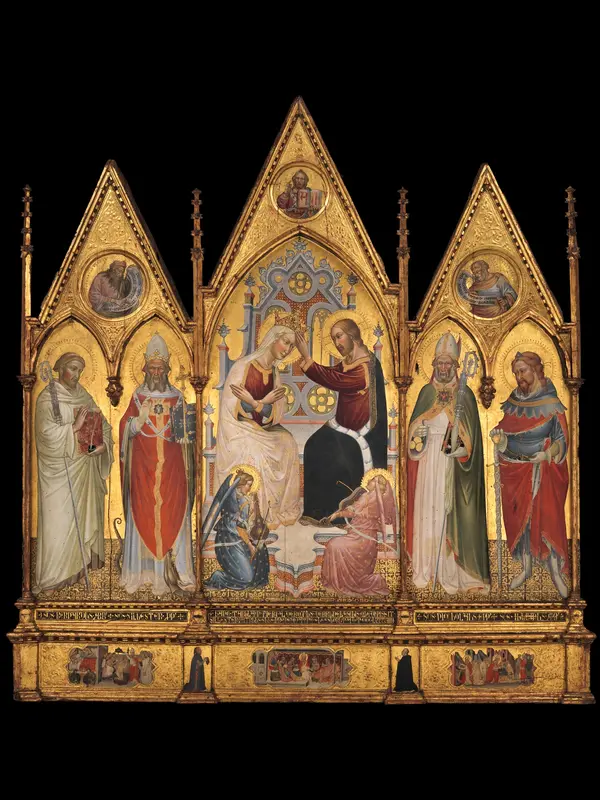 The Coronation of the Virgin, and Saints Wall Art by Giovanni di Tano Fei - High-Resolution Digital Print
