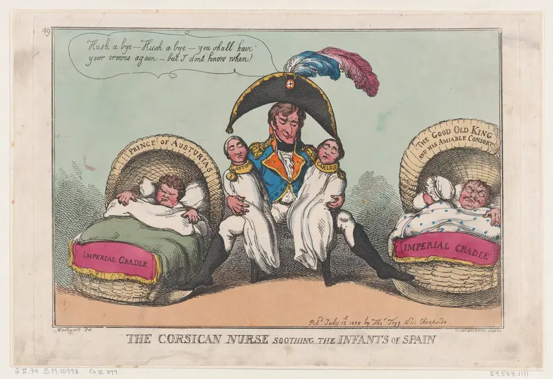 The Corsican Nurse Soothing the Infants of Spain Wall Art by Thomas Rowlandson - High-Resolution Digital Print