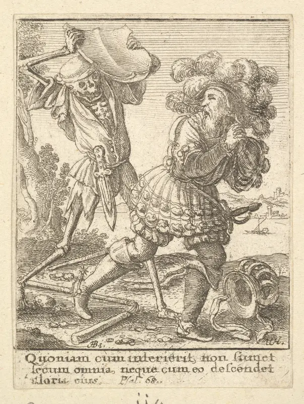 The Count, from "Dance of Death" Wall Art by Wenceslaus Hollar - High-Resolution Digital Print