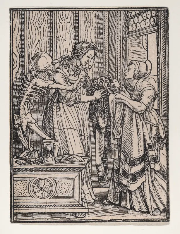 The Countess, from "The Dance of Death" Wall Art by Hans Holbein the Younger - High-Resolution Digital Print