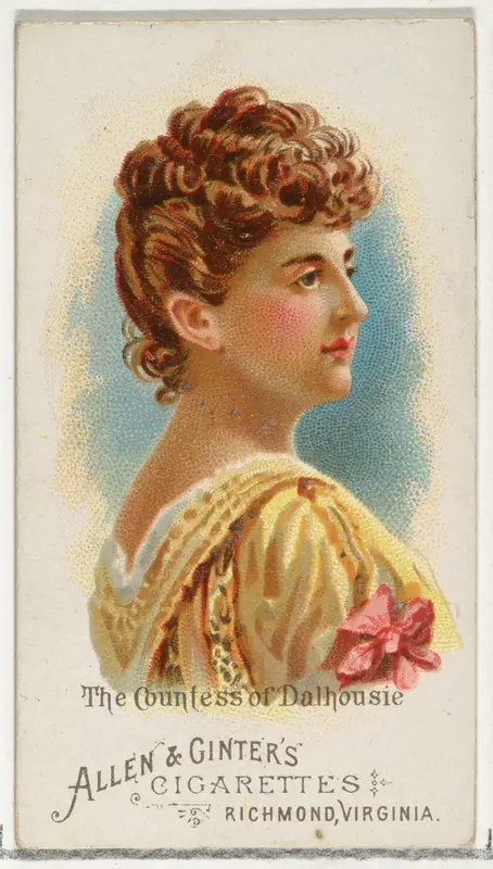 The Countess of Dalhousie, from World's Beauties, Series 1 (N26) for Allen & Ginter Cigarettes Wall Art by Allen & Ginter - High-Resolution Digital Print