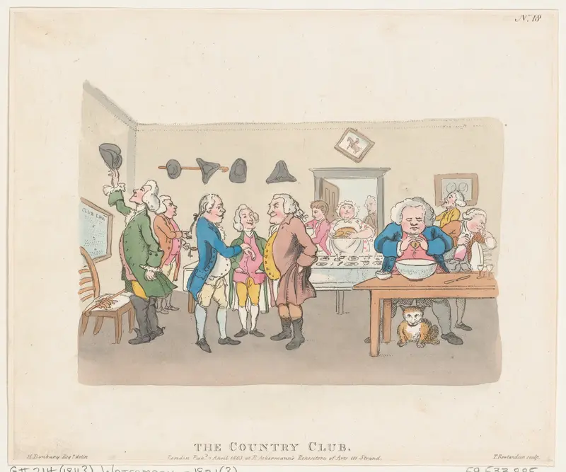The Country Club Wall Art by Thomas Rowlandson - High-Resolution Digital Print