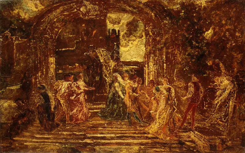 The Court of the Princess Wall Art by Adolphe Monticelli - High-Resolution Digital Print