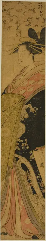 The Courtesan Shizuka of the Shizutamaya Wall Art by Chôbunsai Eishi - High-Resolution Digital Print