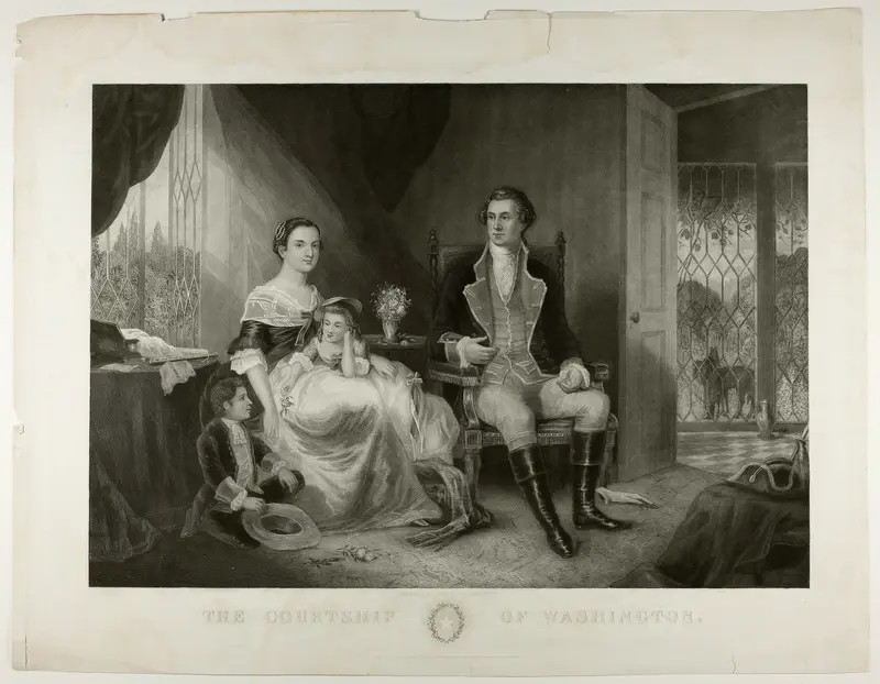The Courtship of Washington Wall Art by John C. McRae - High-Resolution Digital Print