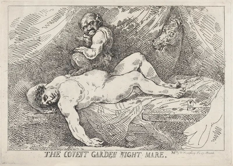 The Covent Garden Night Mare Wall Art by Thomas Rowlandson - High-Resolution Digital Print