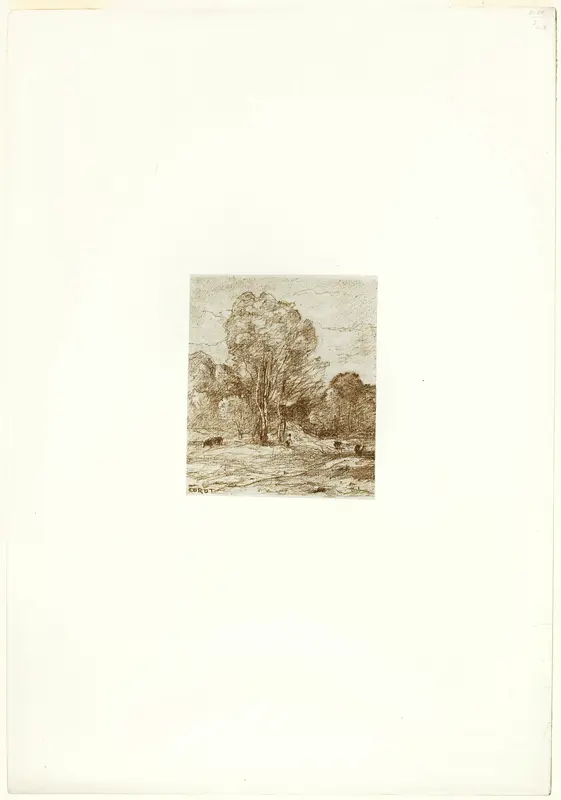 The Cow Pasture Wall Art by Jean Baptiste Camille Corot - High-Resolution Digital Print