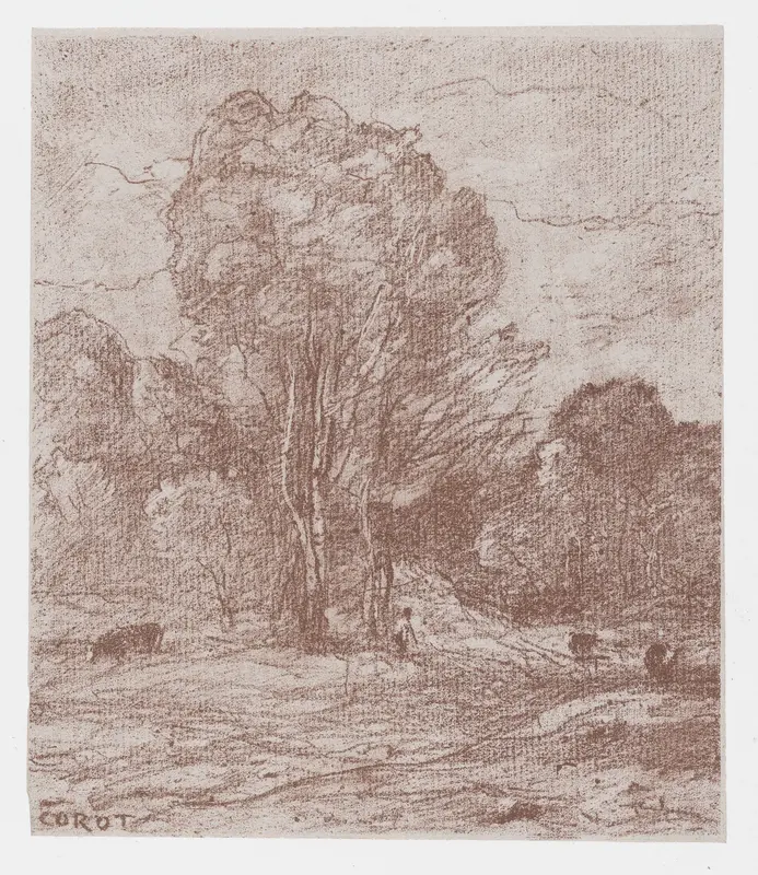 The Cows' Resting Place (Le Dormoir des vâches) Wall Art by Camille Corot - High-Resolution Digital Print