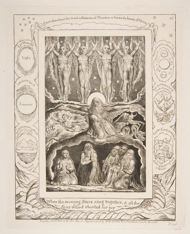 The Creation Wall Art by William Blake - High-Resolution Digital Print