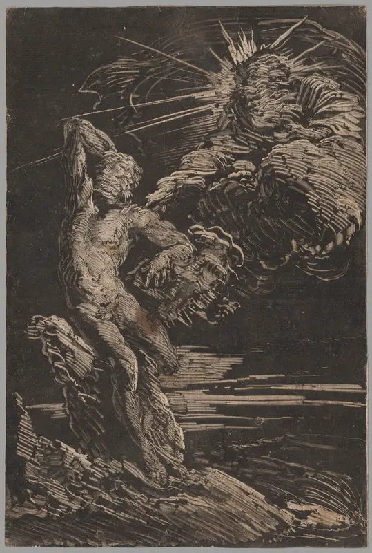 The Creation of Adam Wall Art by Giovanni Benedetto Castiglione - High-Resolution Digital Print