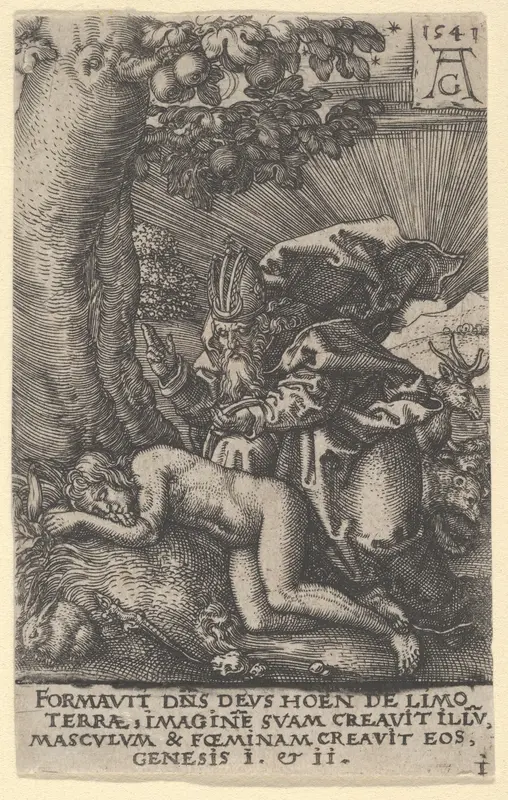 The Creation of Eve, from The Power of Death (Allegory of Original Sin and Death) Wall Art by Heinrich Aldegrever - High-Resolution Digital Print