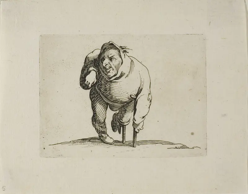 The Cripple with a Crutch and a Wooden Leg, from Varie Figure Gobbi