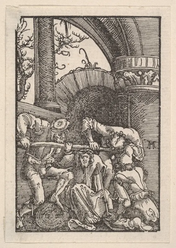 The Crowning with Thorns, from "The Fall and Salvation of Mankind Through the Life and Passion of Christ" Wall Art by Albrecht Altdorfer - High-Resolution Digital Print