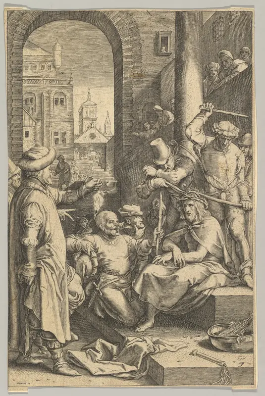 The Crowning with Thorns, from "The Passion of Christ" Wall Art by Ludovicus Siceram - High-Resolution Digital Print