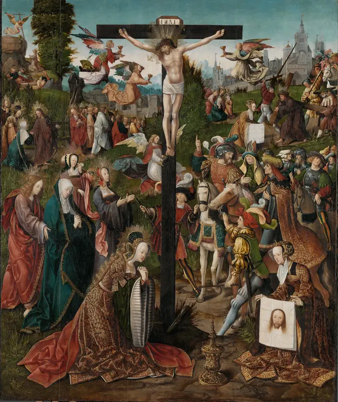 The Crucifixion Wall Art by Jacob Cornelisz van Oostsanen - High-Resolution Digital Print