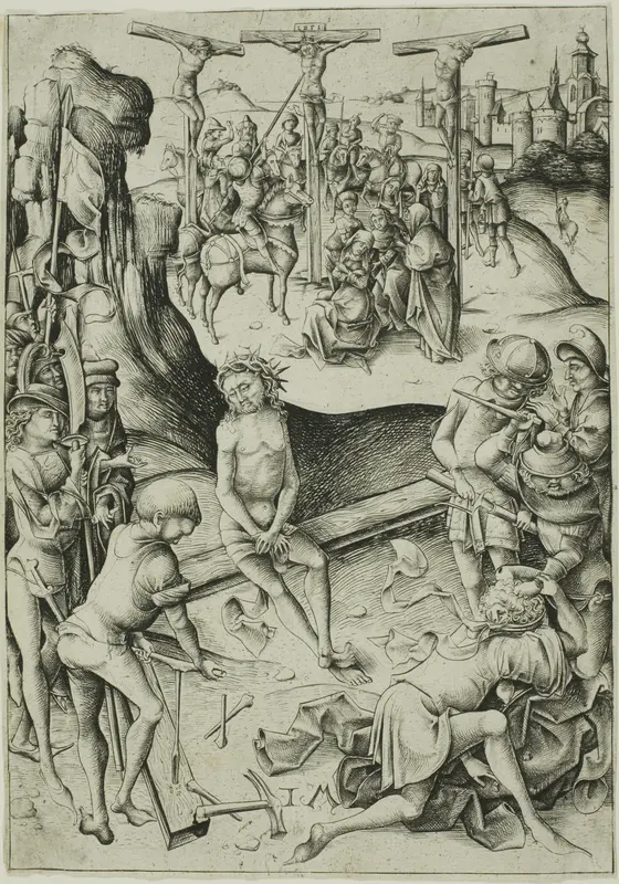 The Crucifixion Wall Art by Israhel van Meckenem, the younger - High-Resolution Digital Print