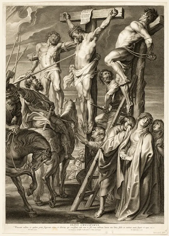 The Crucifixion (Coup de Lance) Wall Art by Boetius Adams Bolswert - High-Resolution Digital Print