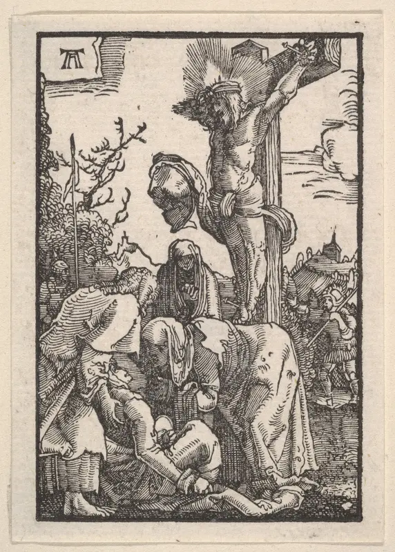 The Crucifixion, from "The Fall and Salvation of Mankind Through the Life and Passion of Christ" Wall Art by Albrecht Altdorfer - High-Resolution Digital Print