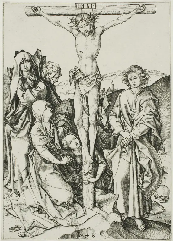 The Crucifixion, from The Passion Wall Art by Martin Schongauer - High-Resolution Digital Print