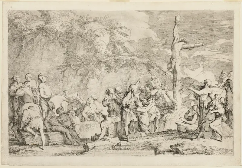 The Crucifixion of Polycrates Wall Art by Salvator Rosa - High-Resolution Digital Print