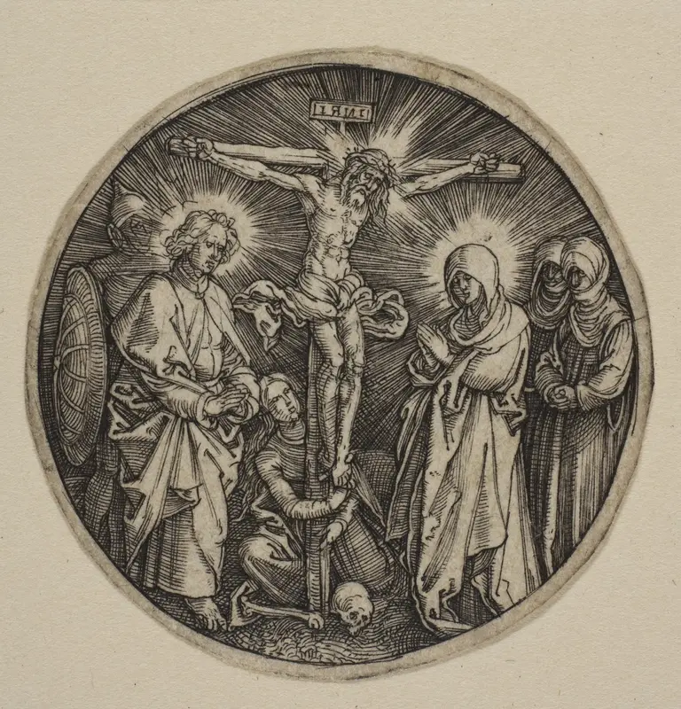 The Crucifixion (Round) Wall Art by Albrecht Dürer - High-Resolution Digital Print