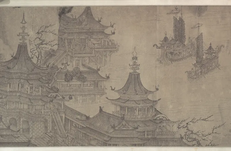 The Daming Palace Wall Art by Wang Zhenpeng - High-Resolution Digital Print