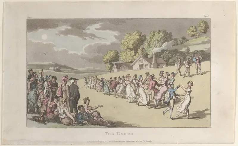 The Dance, from "The Vicar of Wakefield" Wall Art by Thomas Rowlandson - High-Resolution Digital Print