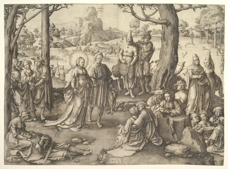 The Dance of the Magdalene Wall Art by Lucas van Leyden - High-Resolution Digital Print