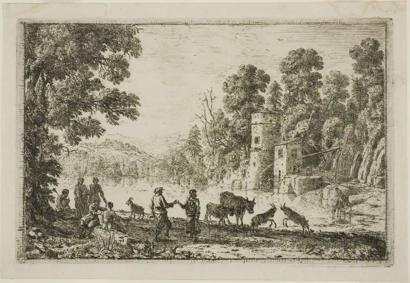 The Dance on the River Bank Wall Art by Claude Lorrain - High-Resolution Digital Print