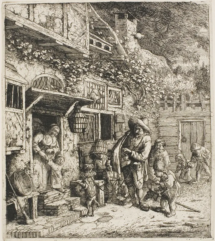 The Dancing Dog Wall Art by Cornelis Dusart - High-Resolution Digital Print