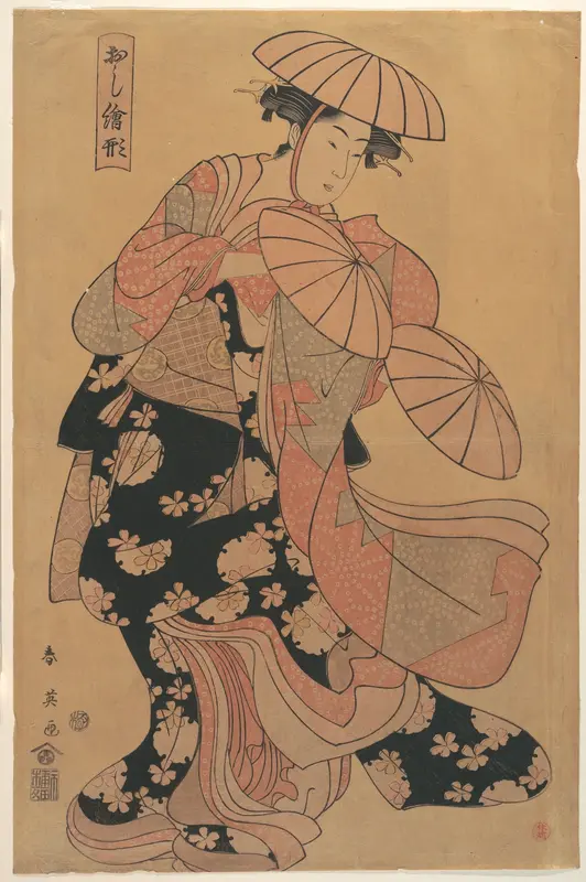 The Dancing Girl Wall Art by Katsukawa Shun'ei 勝川春英 - High-Resolution Digital Print