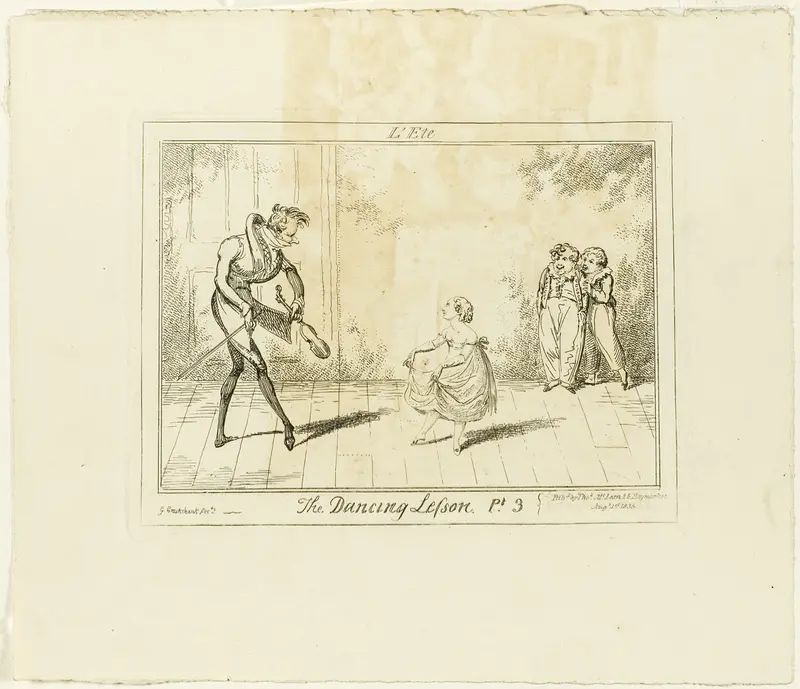 The Dancing Lesson, Part 3: L'ete Wall Art by George Cruikshank - High-Resolution Digital Print