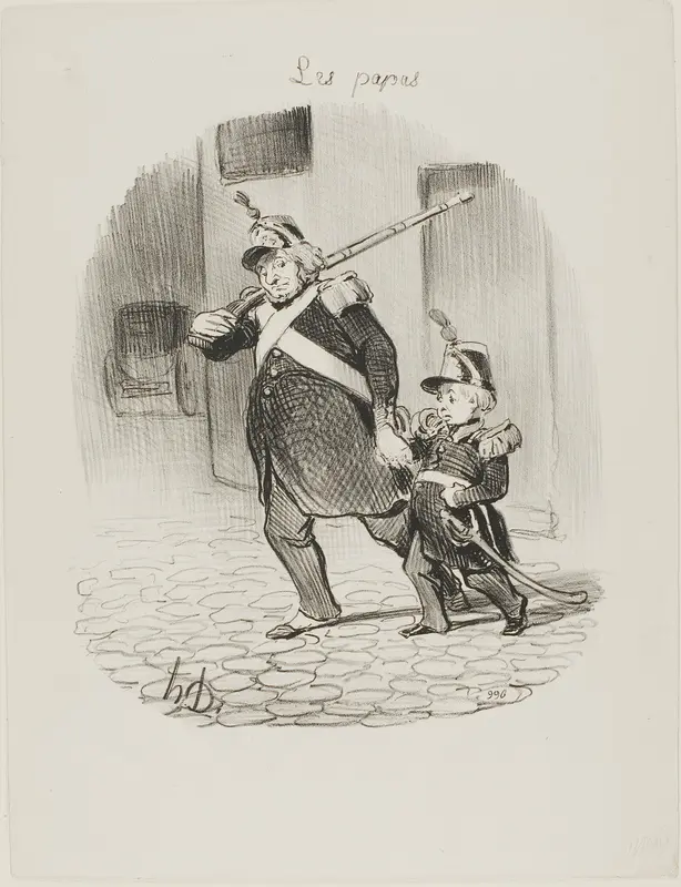 The day of the great parade, plate 6 from Les Papas