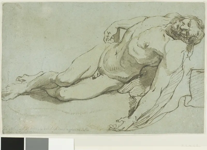 The Dead Christ (recto); Child's Head (verso) Wall Art by Charles Le Brun - High-Resolution Digital Print