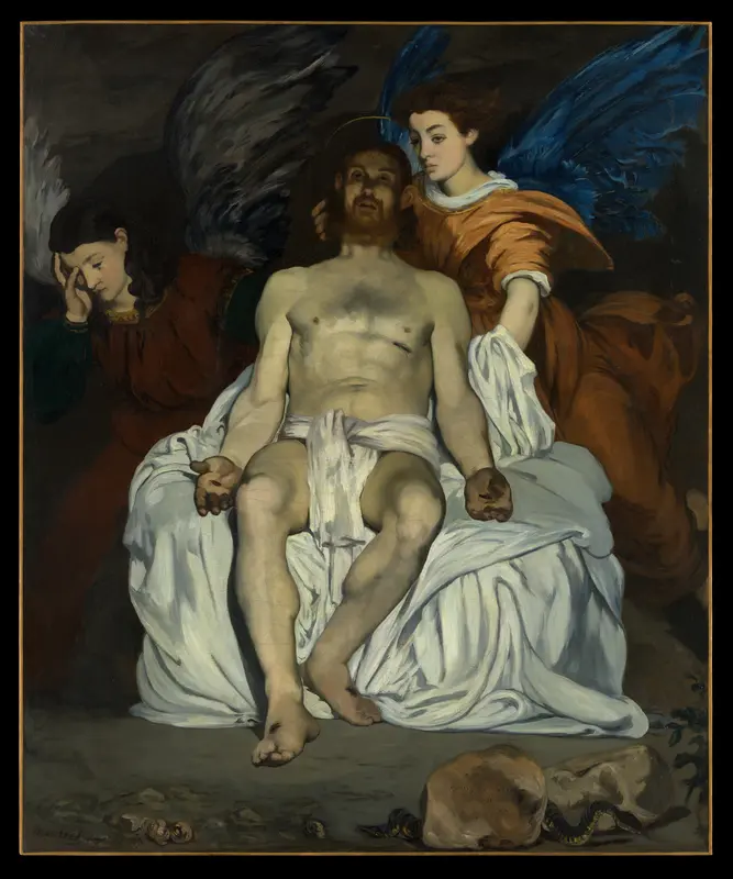 The Dead Christ with Angels Wall Art by Edouard Manet - High-Resolution Digital Print