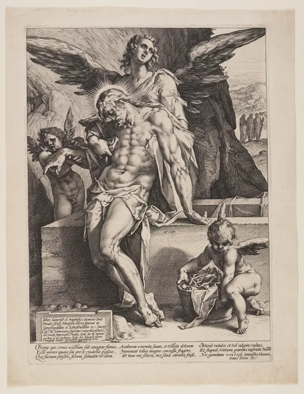 The Dead Saviour Supported by an Angel