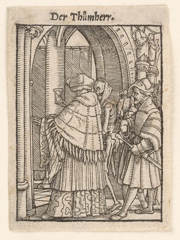 The Dean (or Canon), from "The Dance of Death" Wall Art by Hans Holbein the Younger - High-Resolution Digital Print