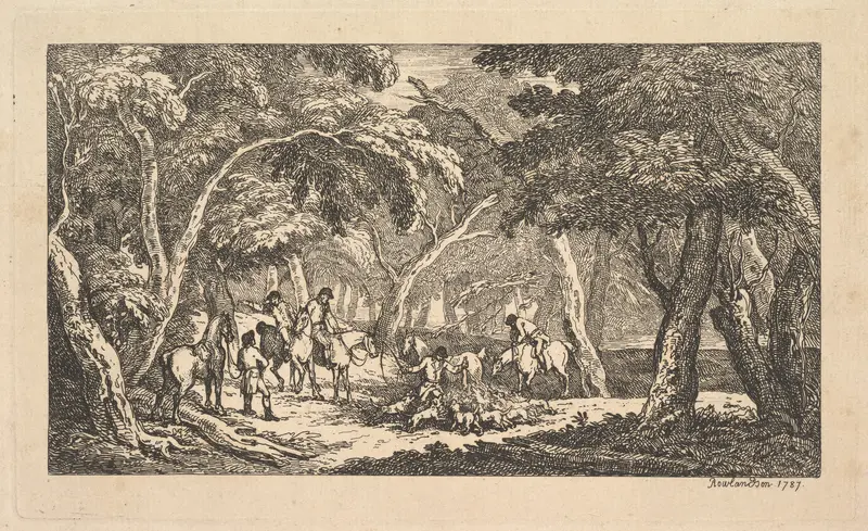 The Death – Fox Hunting Scene Wall Art by Thomas Rowlandson - High-Resolution Digital Print