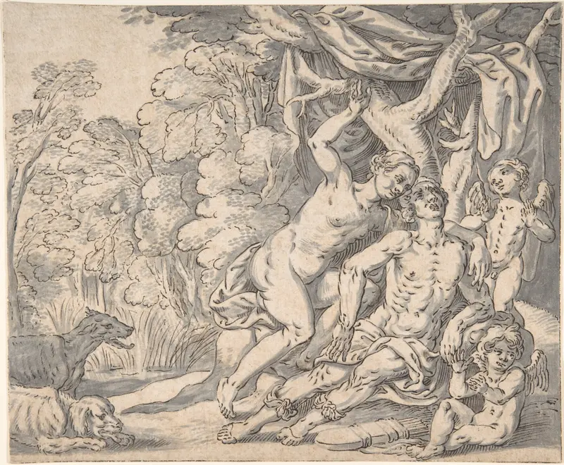 The Death of Adonis Wall Art by Johann König - High-Resolution Digital Print
