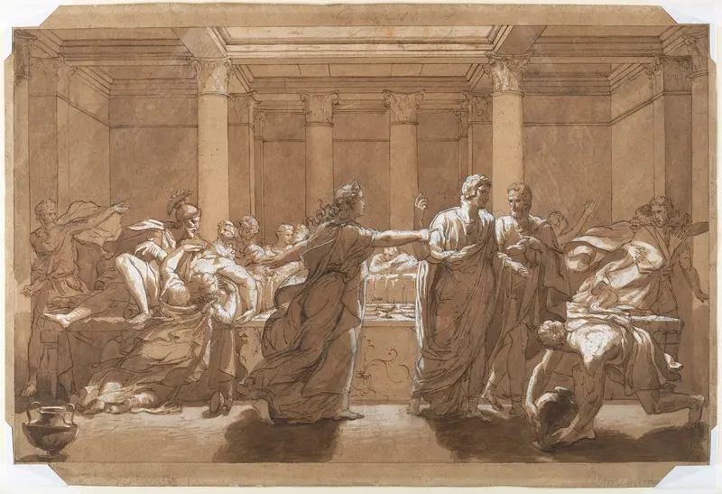 The Death of Britannicus Wall Art by Alexandre Denis Abel de Pujol - High-Resolution Digital Print