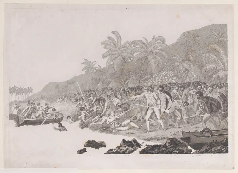 The Death of Captain Cook Wall Art by Francesco Bartolozzi - High-Resolution Digital Print